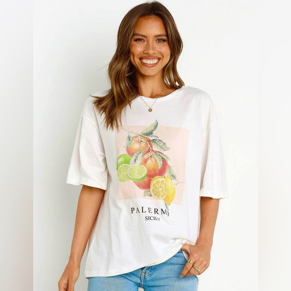 Petal & Pup White Graphic Tee